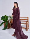 Coffee Colour Rayon With Embroidery Work Kurti With Pant Dupatta Aaradhna 1167 Best Wholesale Shop In Surat